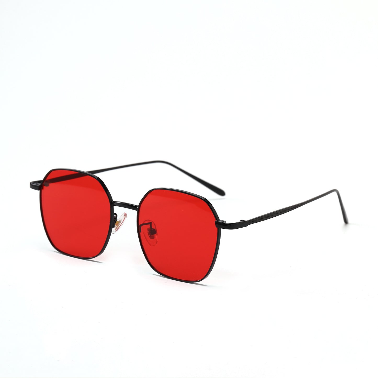 Damen geometrische Sonnenbrille mit modernem Metallrahmen Brehn