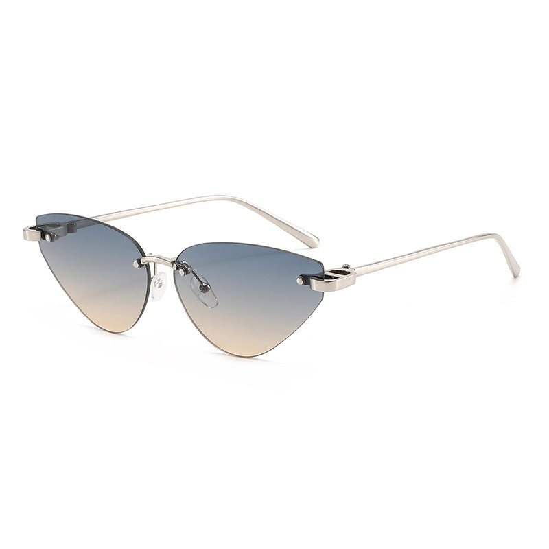 Damen elegante Cat-Eye Sonnenbrille mit ultraleichtem Metallrahmen Brehn
