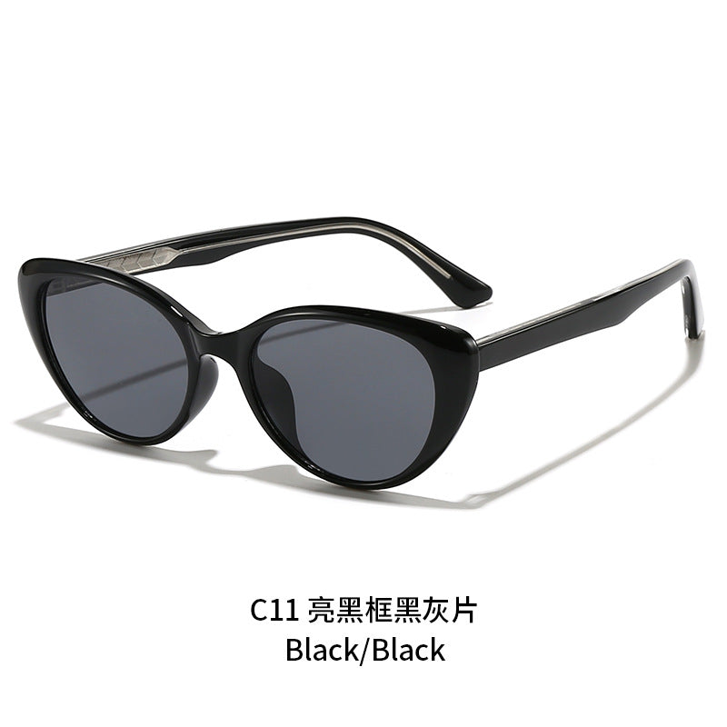 Damen Cat-Eye-Sonnenbrille mit transparentem Rahmen und UV-Schutz Brehn