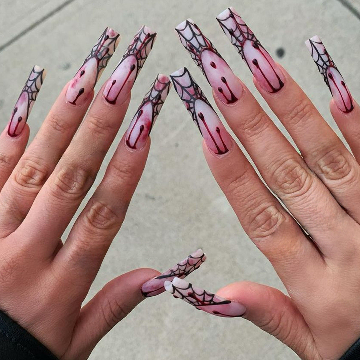 Gothic Halloween Press-On Nagelkunst Set Brehn
