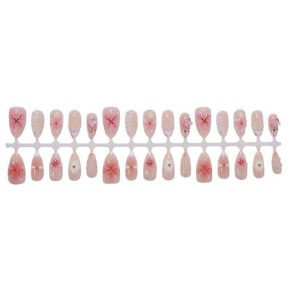 Blumenverzierte Press-On-Nagelkollektion
