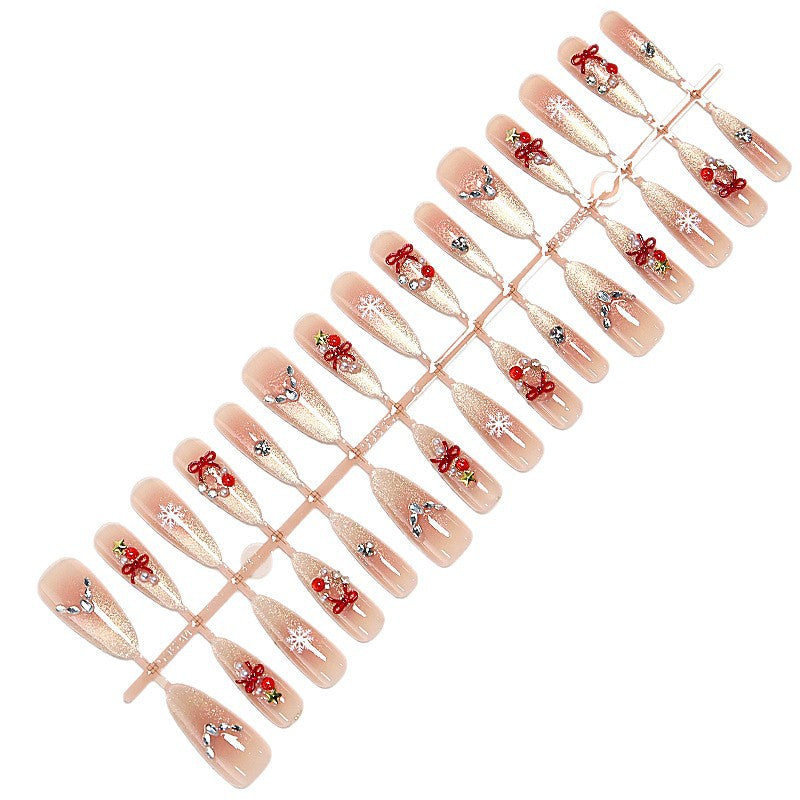 Kunstnagelset mit festlichem Design Brehn