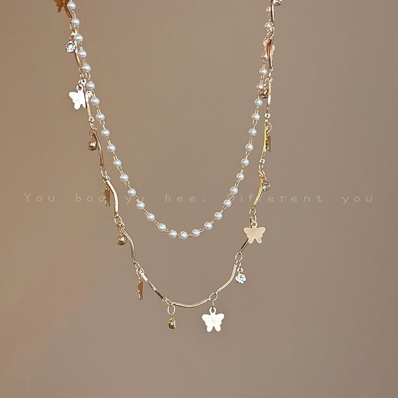 Gestuftes Opal- und Perlen-Halsband Brehn