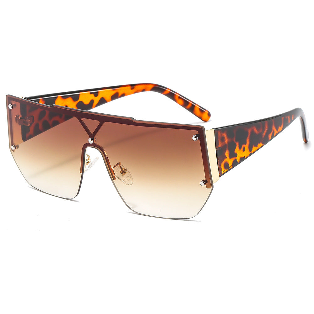 Damen modische Oversize-Sonnenbrille mit einzigartigem geometrischen Rahmen Brehn