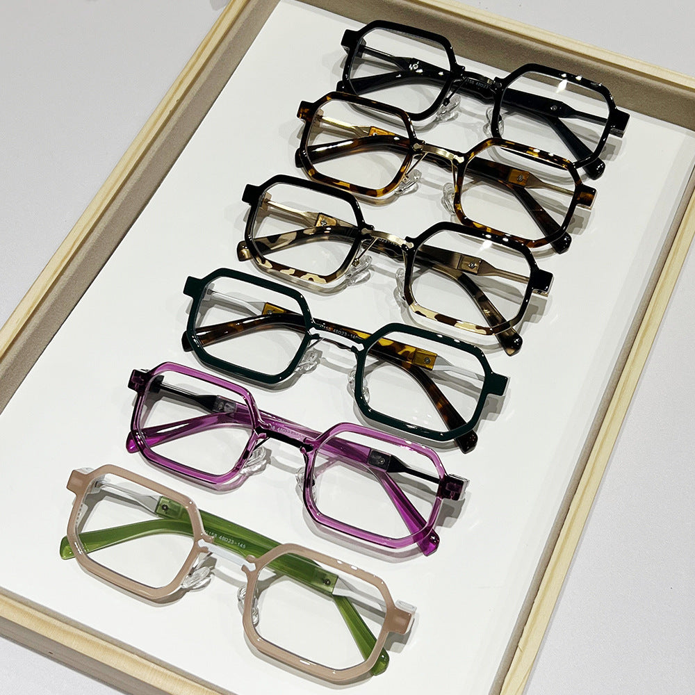 Moderne geometrische rechteckige Sonnenbrille Brehn