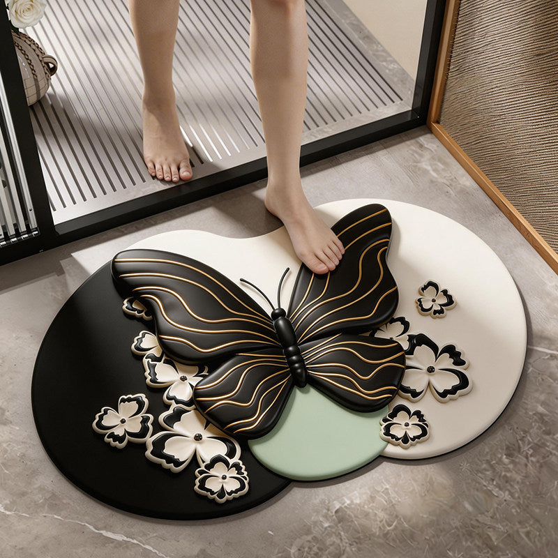 Florale Spitzen-Dekor-Badmatte