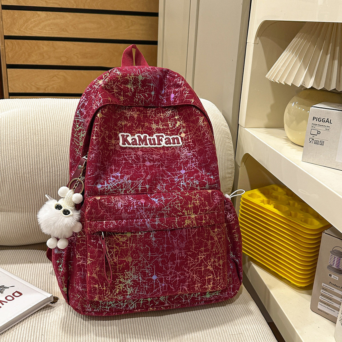 Trendy Freizeit-Rucksack mit Schlüsselanhänger Brehn