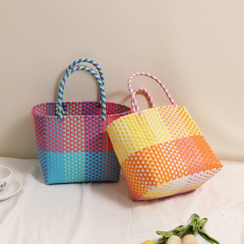 Geflochtene Einkaufs- und Strandtasche Brehn