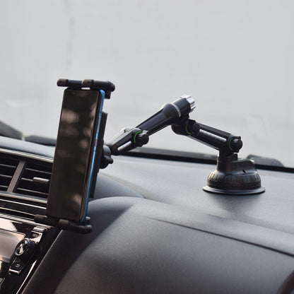 verstellbarer teleskopischer Auto-Windschutzscheiben-Tablet-Halter mit schwerer Saugnapf-Befestigung Brehn