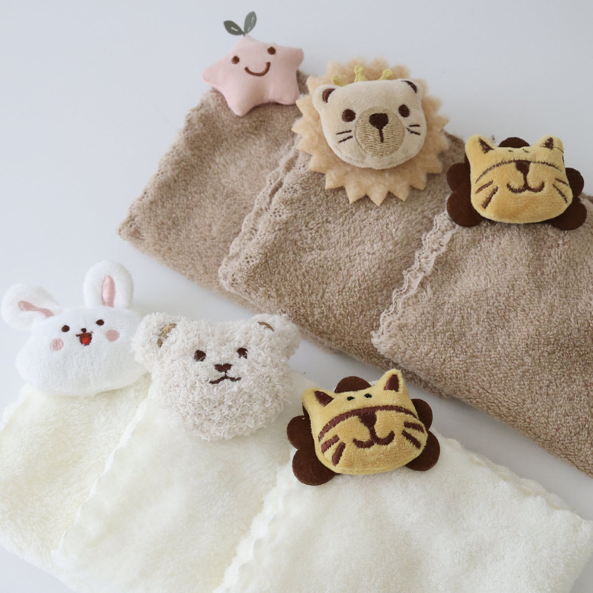 Plüsch-Maus-Hauben-Babybadetuch mit Aufhängeschlaufe