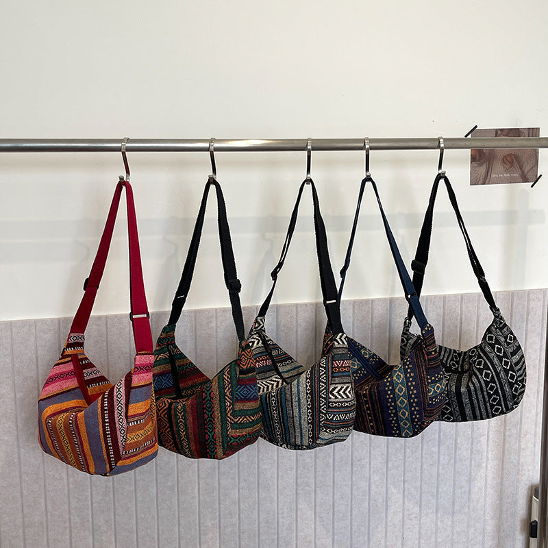 WoBohemian Ethnisches Muster Hobo Tasche Brehn