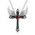 Gothic Engel Flügel Kreuz Anhänger Halskette Brehn