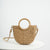 Handgefertigte Basthandtasche mit Runden Griffen Brehn