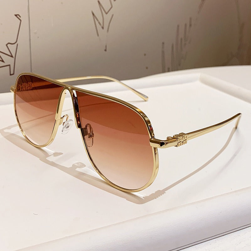 Herren Luxuriöse Übergroße Aviator Sonnenbrille Brehn