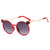 Damen Fashion-Runde Sonnenbrille mit innovativem Rahmen und farbigen Gläsern Brehn