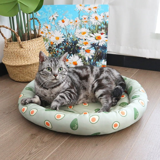 Avocado-Themen Katzenbett