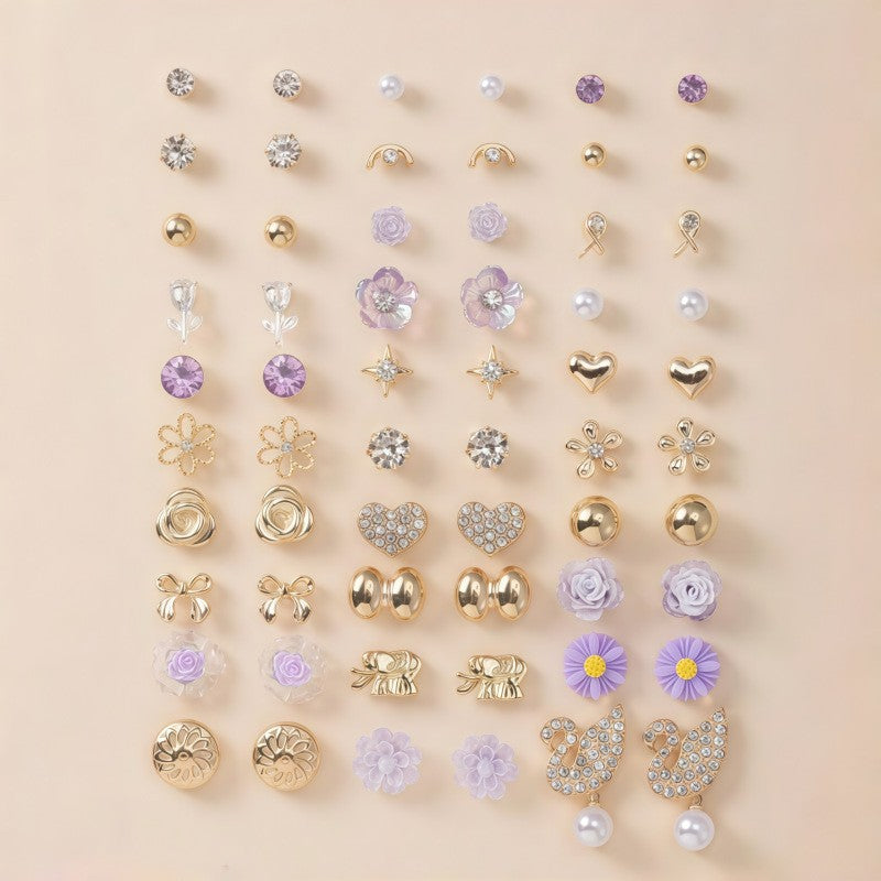 Glitzernde Ohrringe Set Brehn
