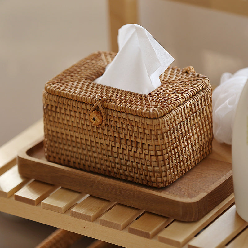 WillowNest Rattan Tissue Box Handgewebt Natürliche Eleganz | Brehn