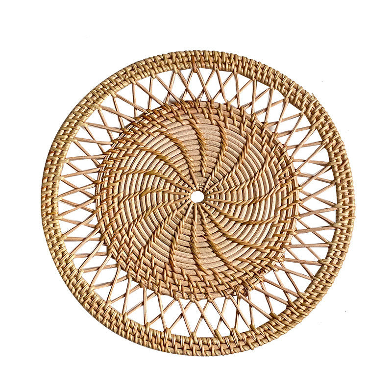 Damen Elegante handgewebte Rattanunterlage Brehn