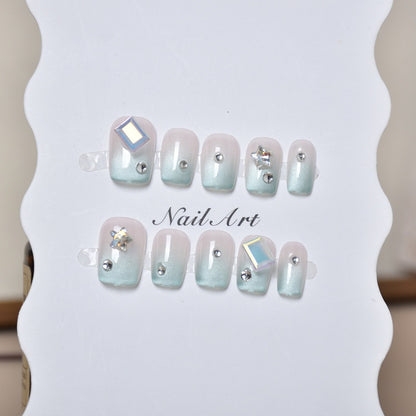 Glitzerndes Press-On Nagelkunst Set Brehn