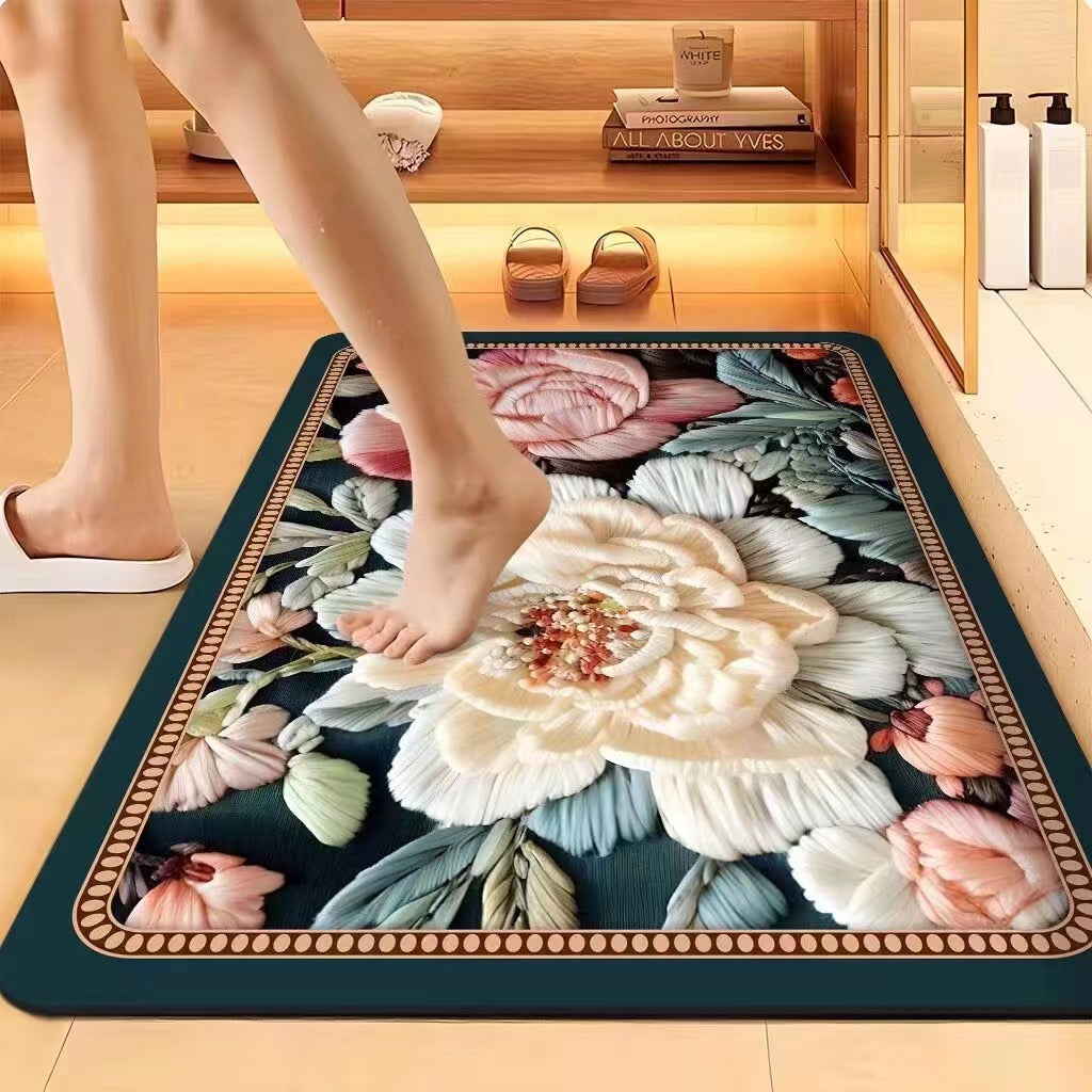 Florale Prägung Memory Foam Badmatte Brehn