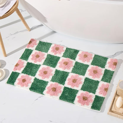 Stylische Blumenmuster-Badematte