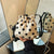 Polka Dot Zugband Schultertasche Brehn