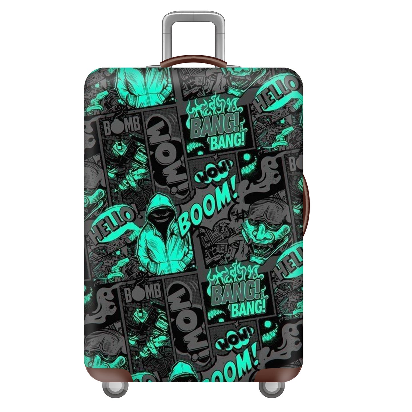 Unisex nan robuster Hartschalen-Trolley mit Polycarbonat-Außenschale und Autoemblem-Motiv Brehn