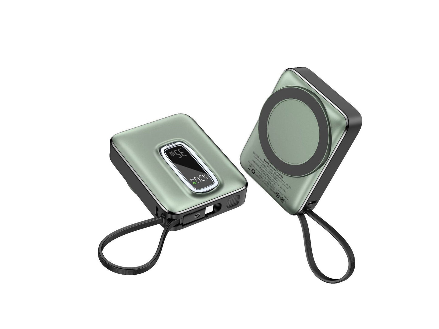 Tragbare Powerbank mit Innovativer Wireless-Ladefunktion und Digitalem Ladeindikator Brehn