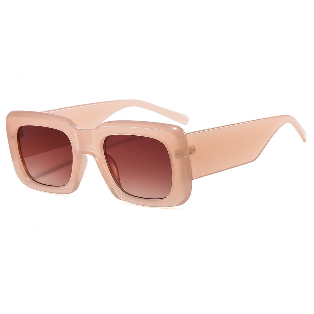 Damen oversized Sonnenbrille mit quadratischem Rahmen und transparentem Design Brehn