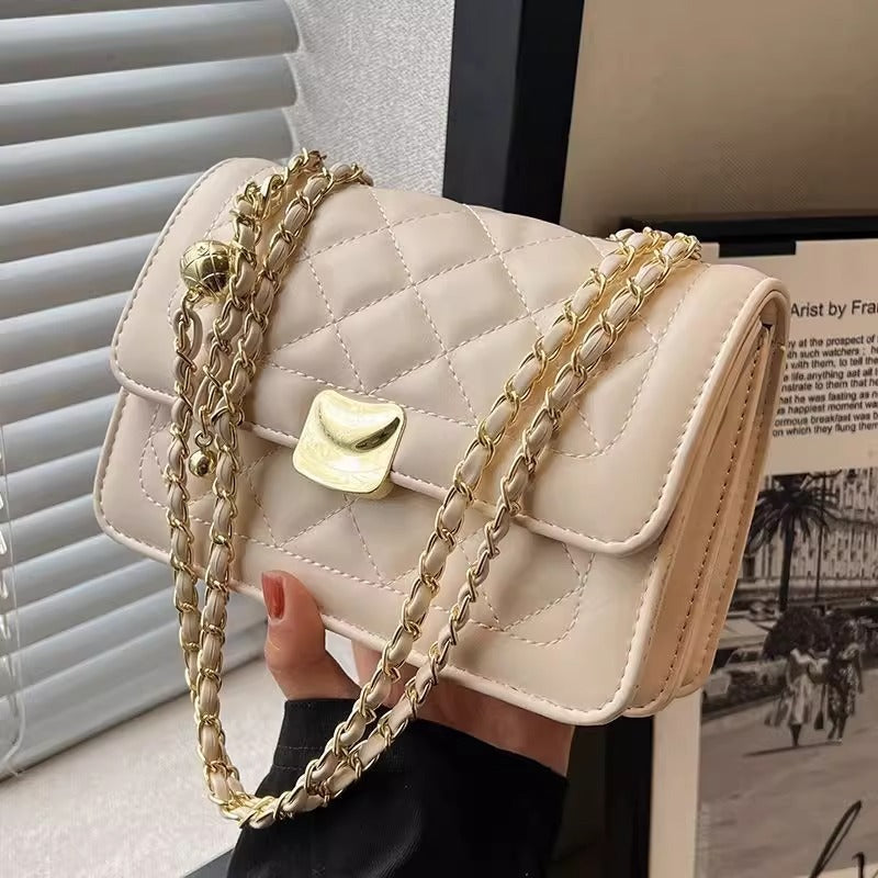 Gepolsterte Kette-Detail Crossbody-Handtasche Brehn