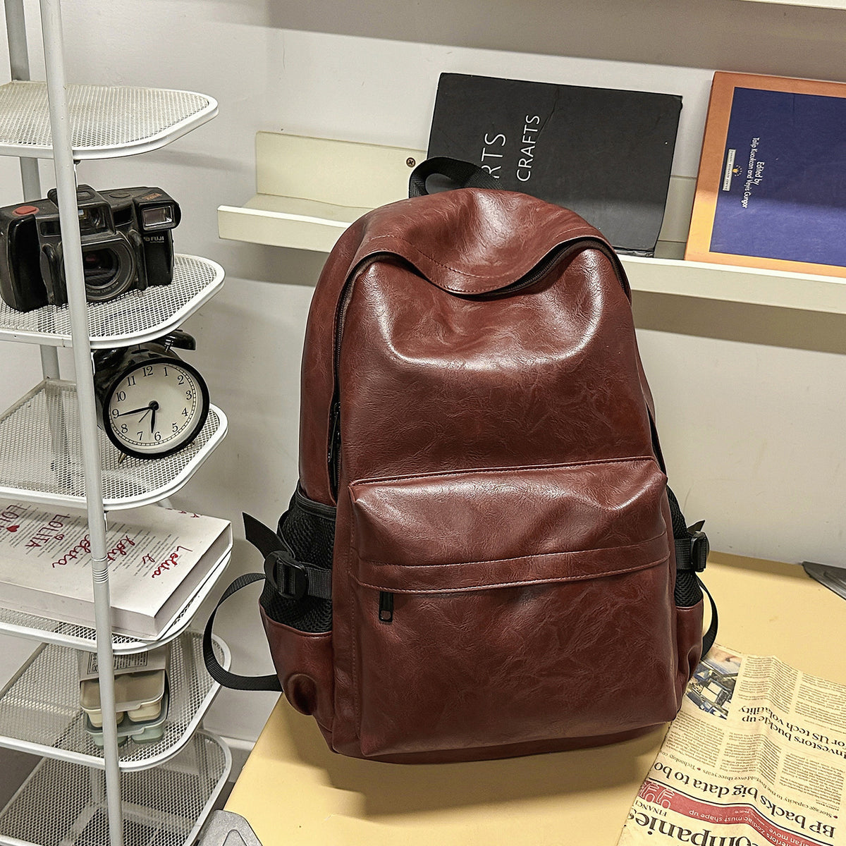 Stylischer Kunstleder-Rucksack Brehn