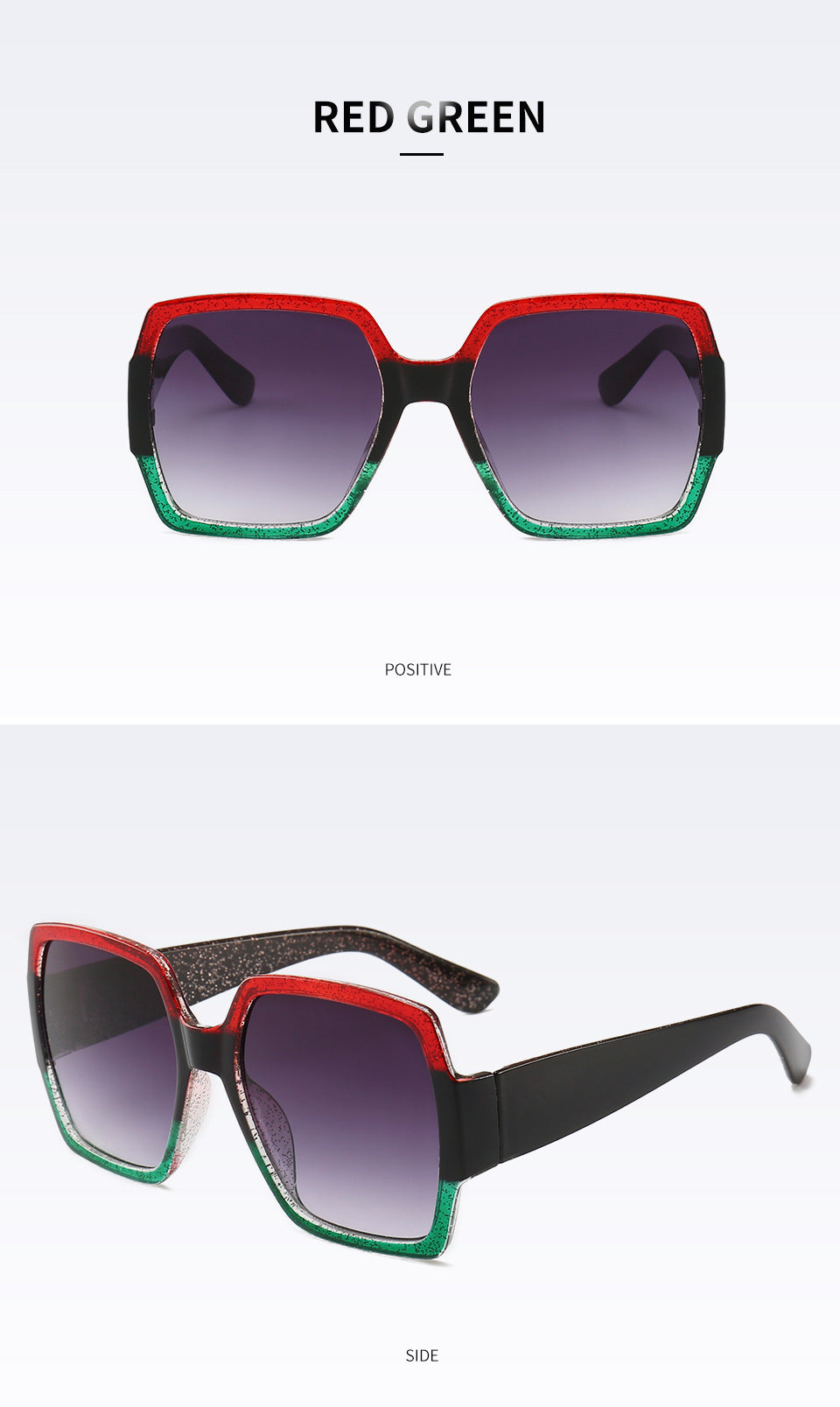 Funkelnde geometrische Rahmen Sonnenbrille Brehn