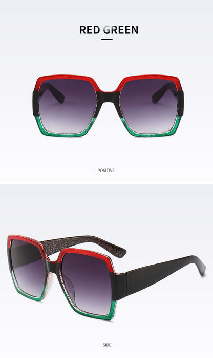 Funkelnde geometrische Rahmen Sonnenbrille Brehn
