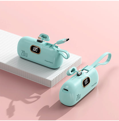 Powerbank mit Integriertem Ladekabel Brehn