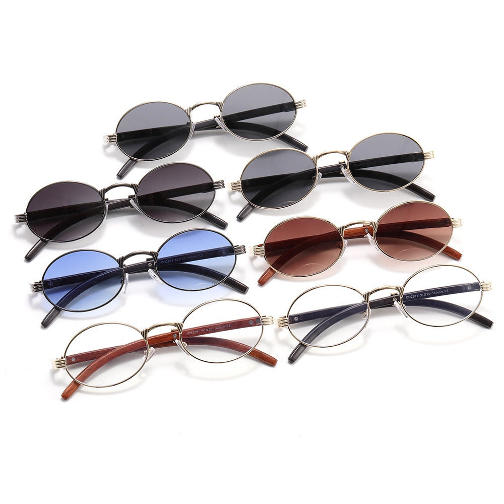 Damen runde Designer-Sonnenbrille mit innovativem Metallrahmen Brehn