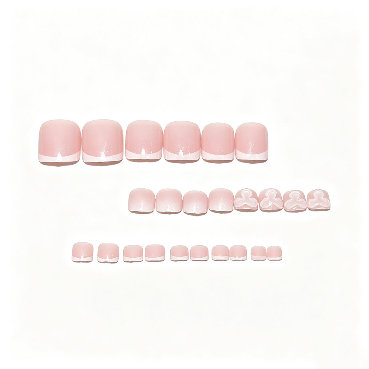 Dekorative Press-On Nail Art Tipps mit Schleifen-Design Brehn