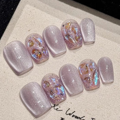 Glitzerndes Acryl Press-On Nagelset Brehn