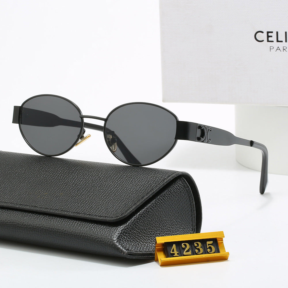 Damen exklusive ovalförmige Designer-Sonnenbrille Brehn