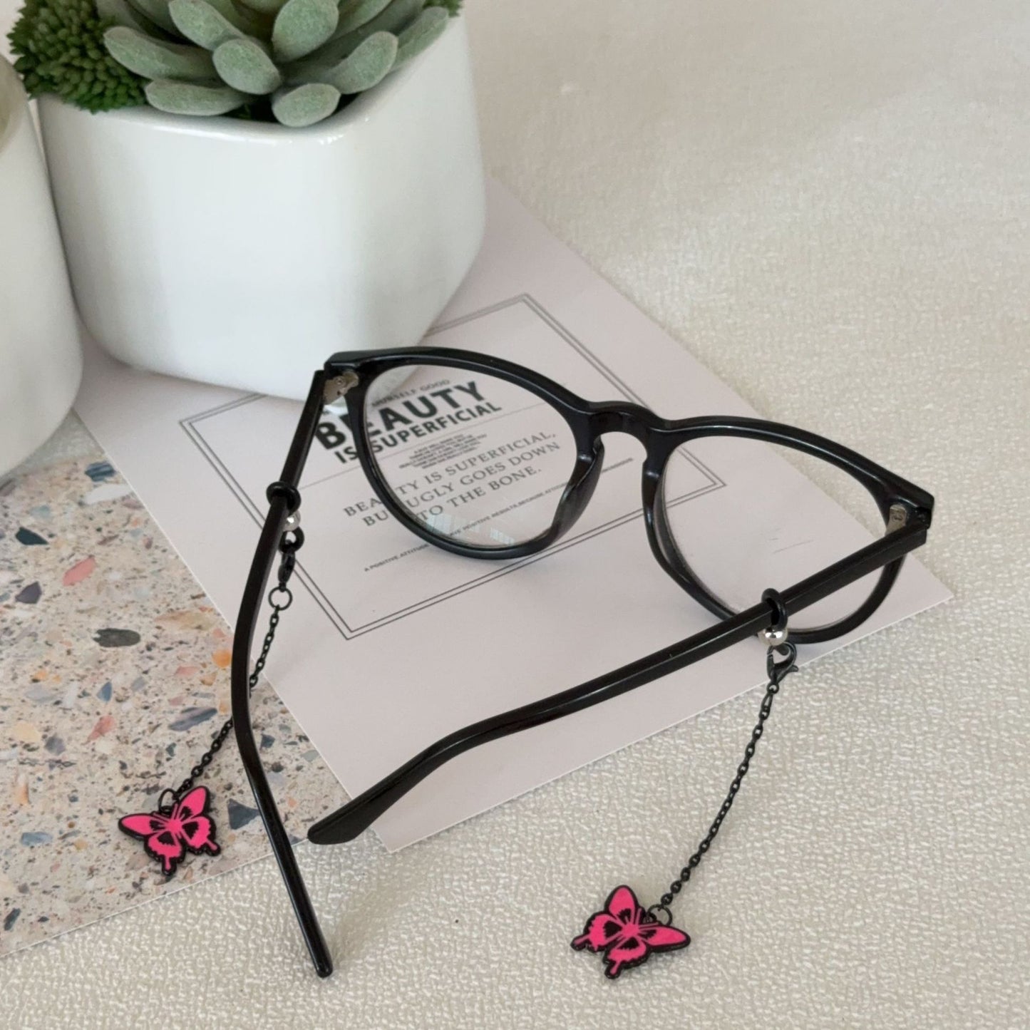 Schmetterlings-Themen-Brillenkettenhalter Brehn