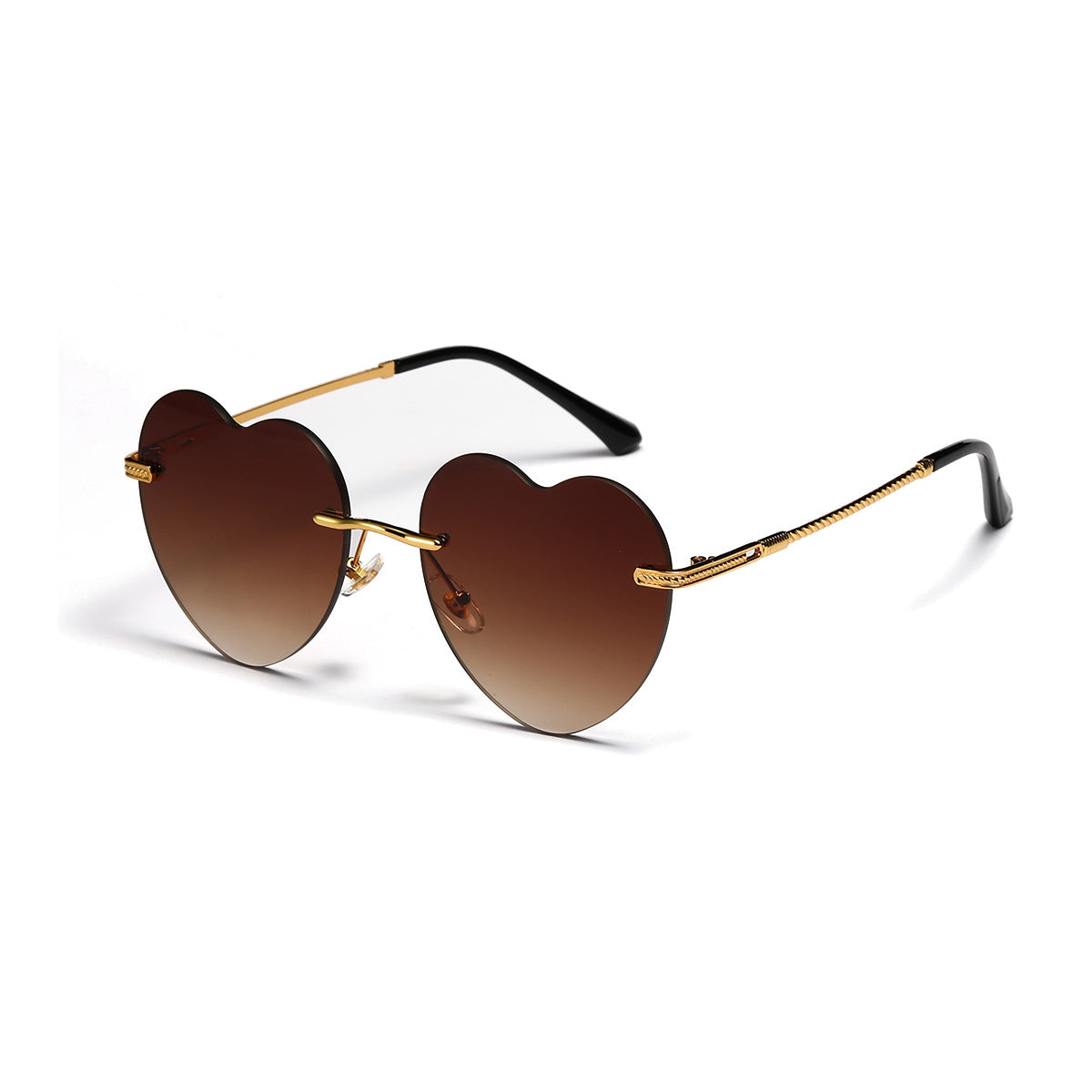 Damen trendige Herz-Sonnenbrille mit verspiegelten Gläsern Brehn