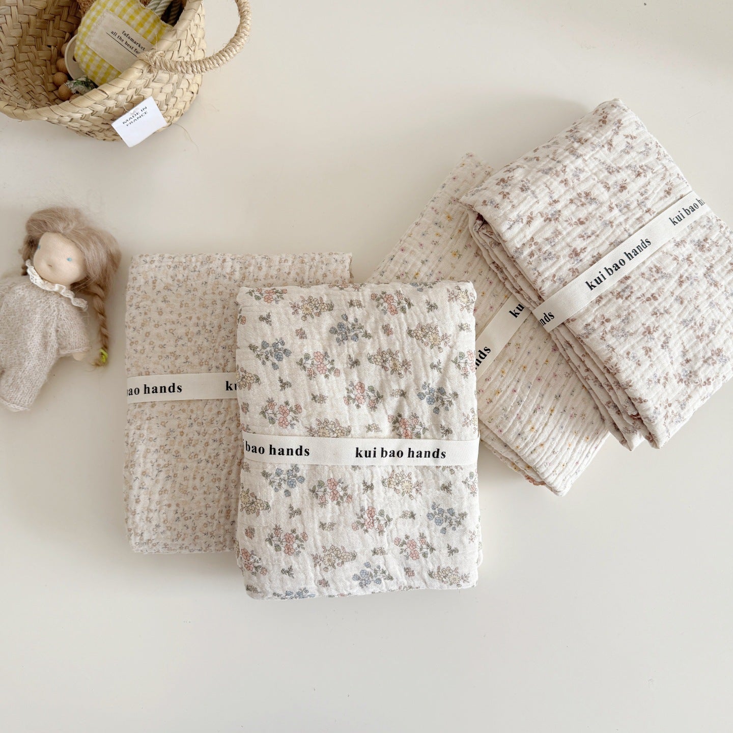 Unisex Kuschelige Musselin-Decke mit zartem Blumenmuster Brehn