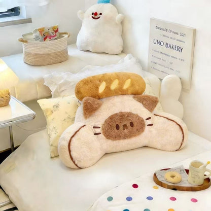Ergonomisches Lendenkissen aus Plüsch mit Memory-Foam und niedlichem Bärenmotiv