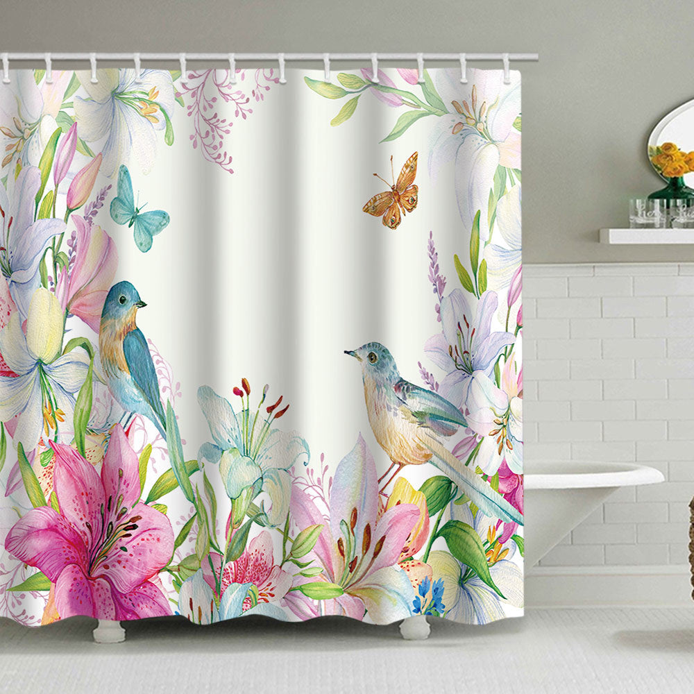 Floral Lavendel Muster Duschvorhang Brehn