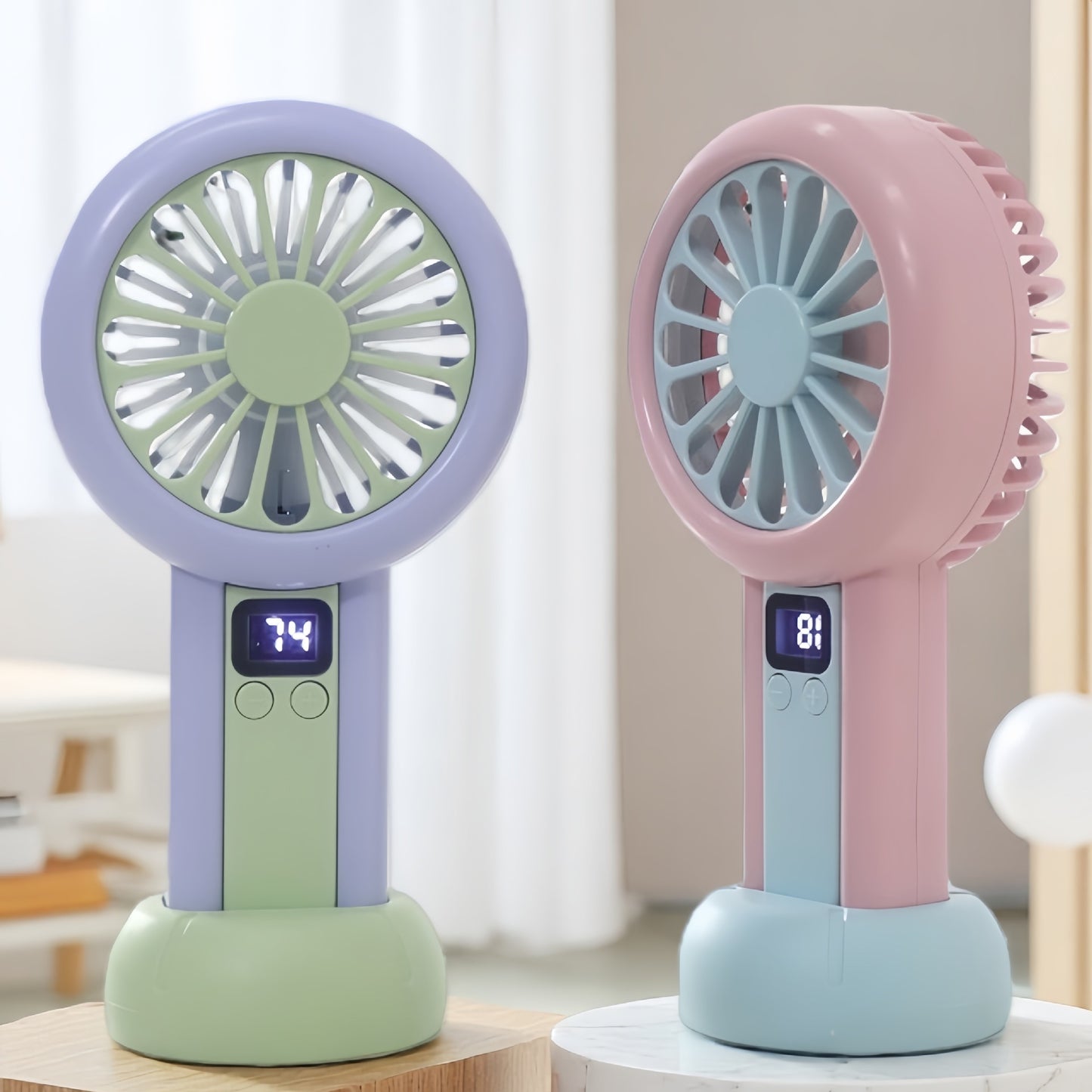 Damen tragbarer Mini-Ventilator mit LED-Display Brehn