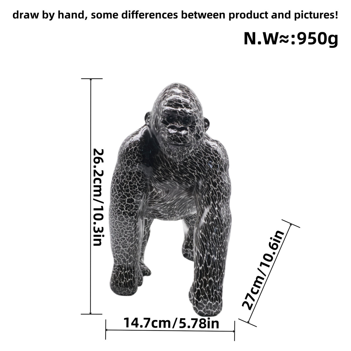 Kunstvolle Gorillaskulptur Brehn