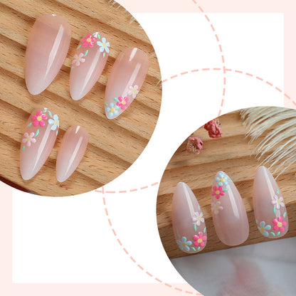 Floral Decorative Press-On Nail Set Brehn 1788496020