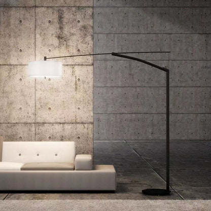 Moderne gewölbte Stehlampe mit verstellbarem Schirm