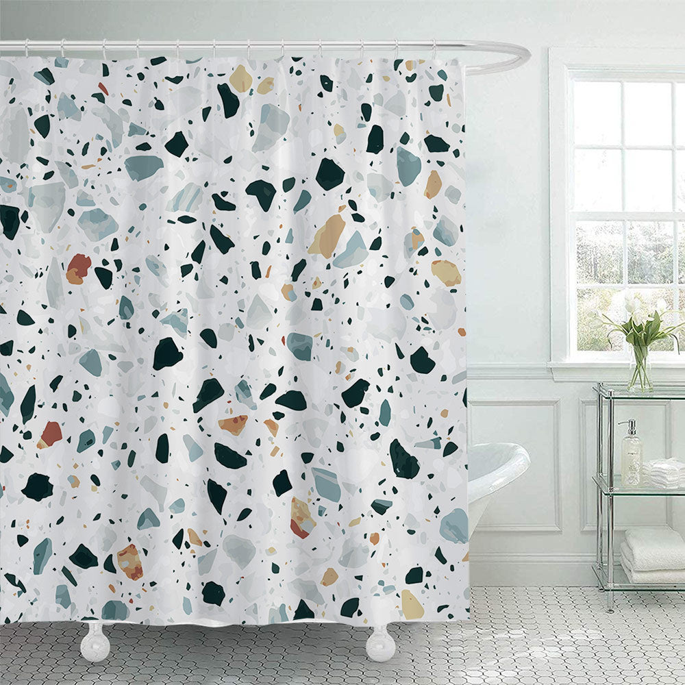 Stylische Terrazzo-Print-Duschvorhang Brehn