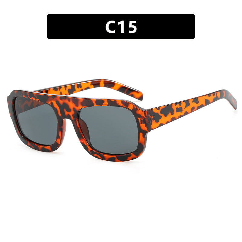 Damen oversized Sonnenbrille mit markantem Rechteckrahmen Brehn